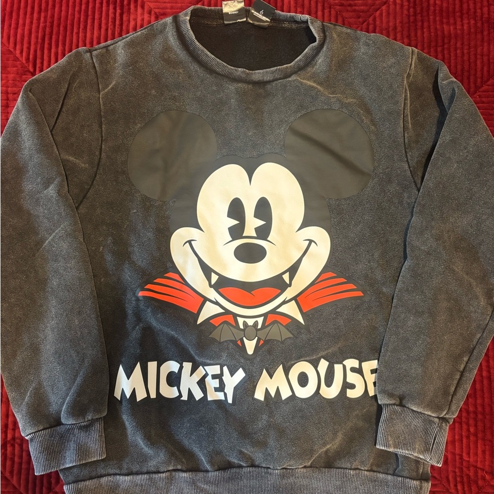 CAKEWORTHY X DISNEY Mickey Mouse Graphic Sweatshirt small NEW Halloween spooky